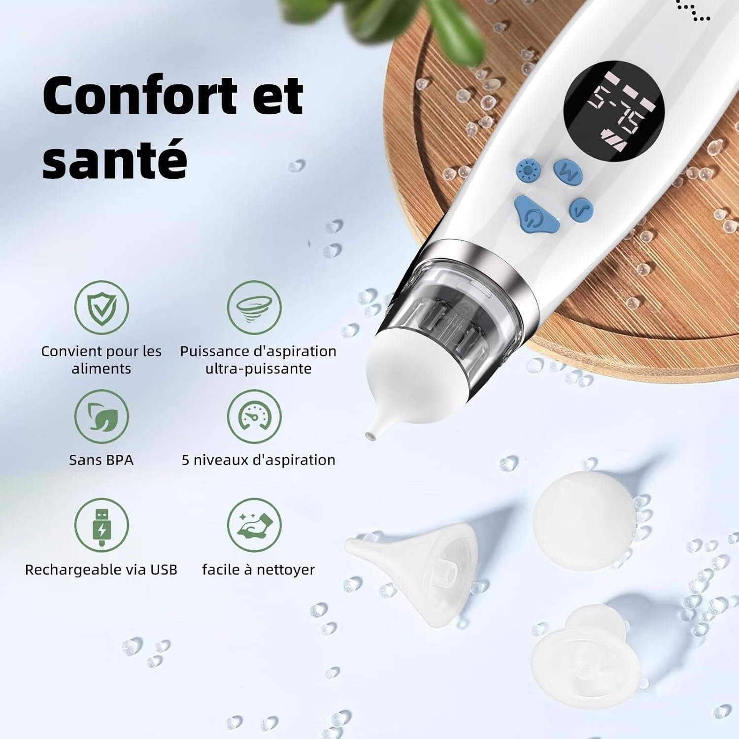 Mouche bébé Redalis en silicone de qualité alimentaire, sans BPA